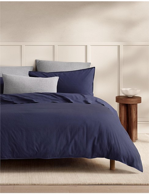 BAYLEY WASHED PERCALE DOUBLE STANDARD QUILT COVER SET