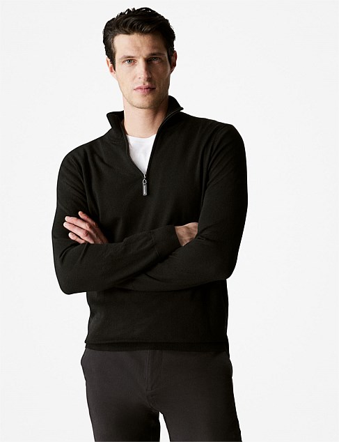 Merino Half Zip Knit