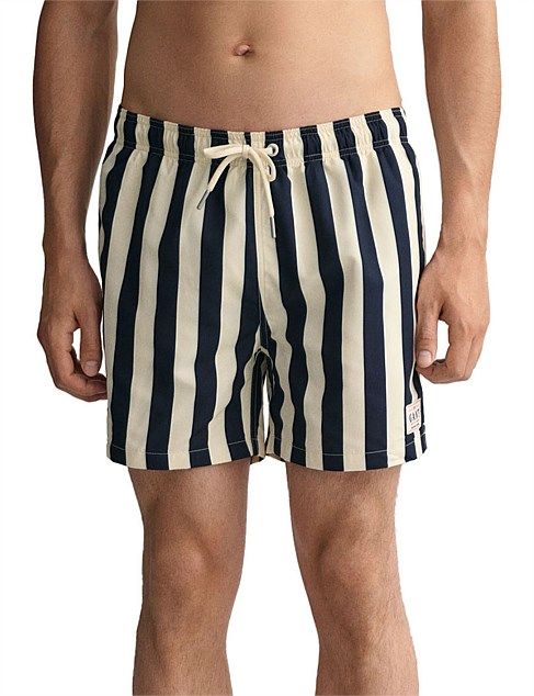 BLOCK STRIPE SWIM SHORTS