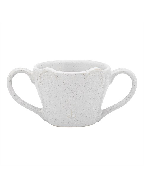 TEDDY DOUBLE HANDLE CUP 110ML OATMEAL