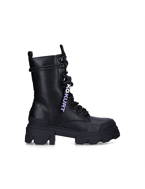 TREKKER LACE UP BLACK BOOTS