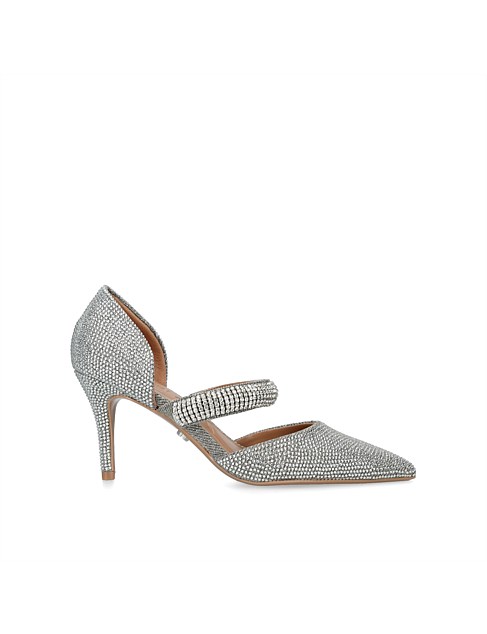 AMALFI COURT CHAMPAGNE GLITTER HEELS