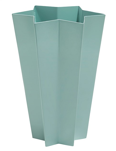 Metal Star Vase - Sage