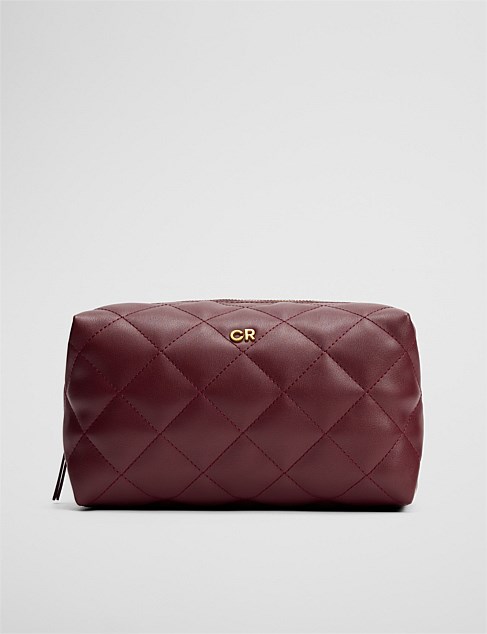 Quilted Zip Top Cosmetic Case