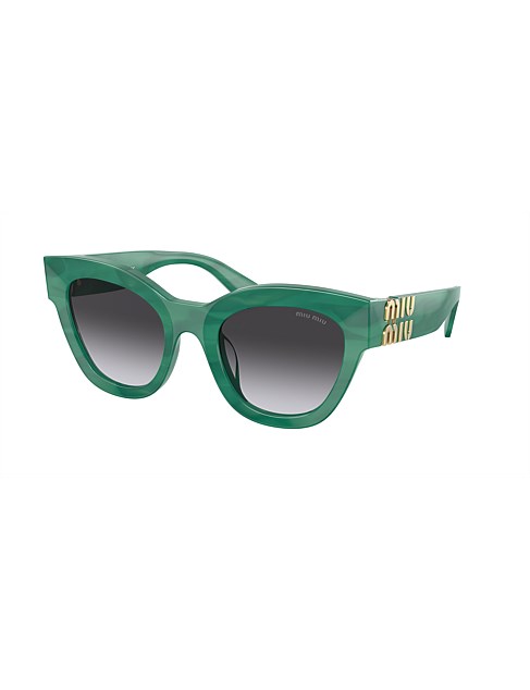 Square GREEN GREY GRADIENT Female Sunglass