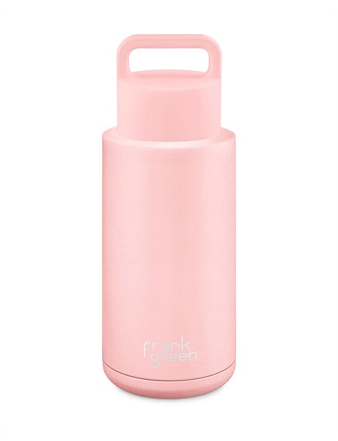 Stainless steel ceramic bottle with grip lid Blushed