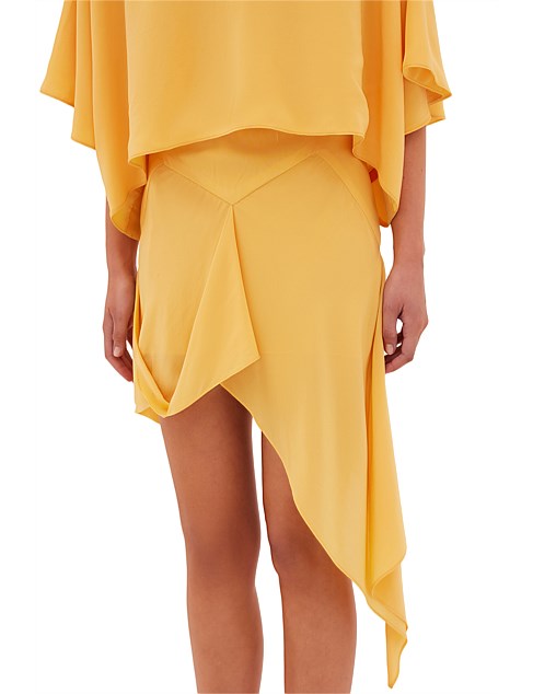 DAFFODIL SILK SPIRITED MINI SKIRT