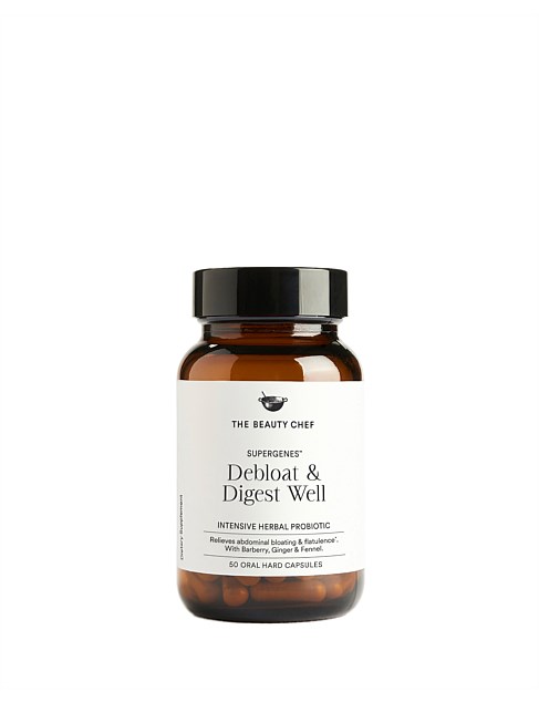 SUPERGENES Debloat & Digest Well - 50 Capsules