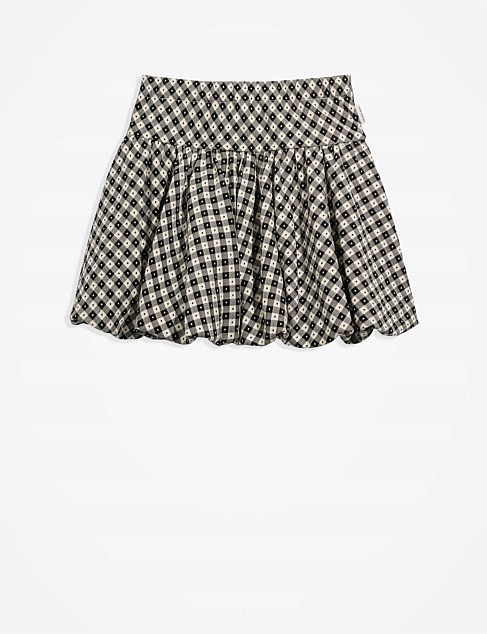 Gingham Bubble Skirt