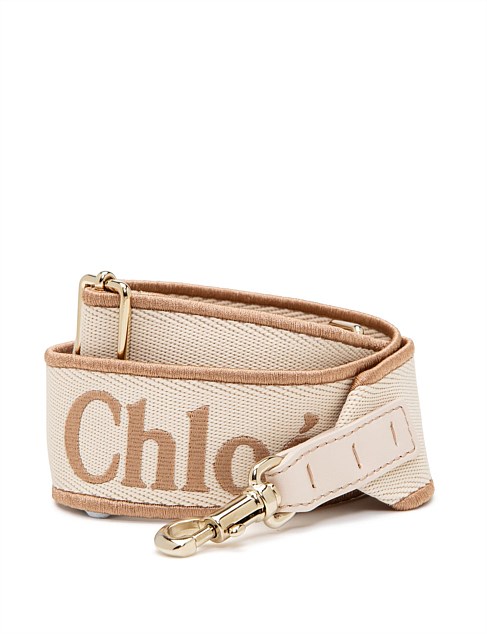 CHLOE EMBROIDERED LOGO STRAP