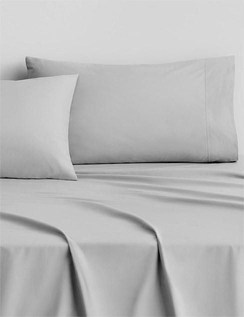 BYREN PERCALE QUEEN SHEET SET IN LUNAR GREY