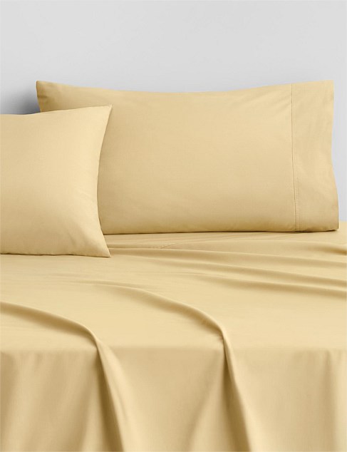 BYREN PERCALE KING SHEET SET IN STRAW