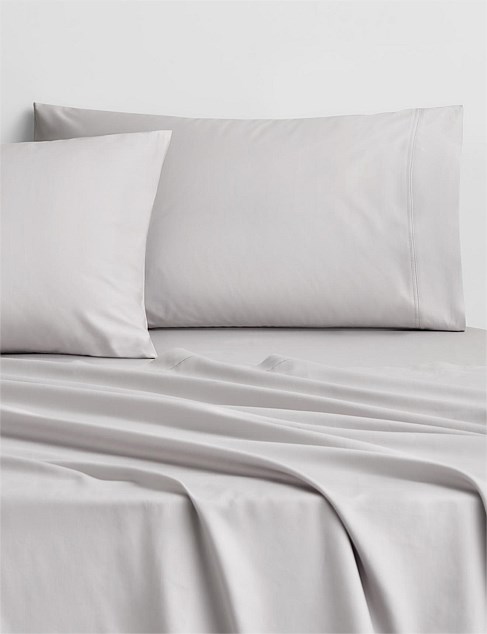 EGYPTIAN COTTON SATEEN KING SINGLE SHEET SET (MULTI DEPTH) IN SILVER MIST