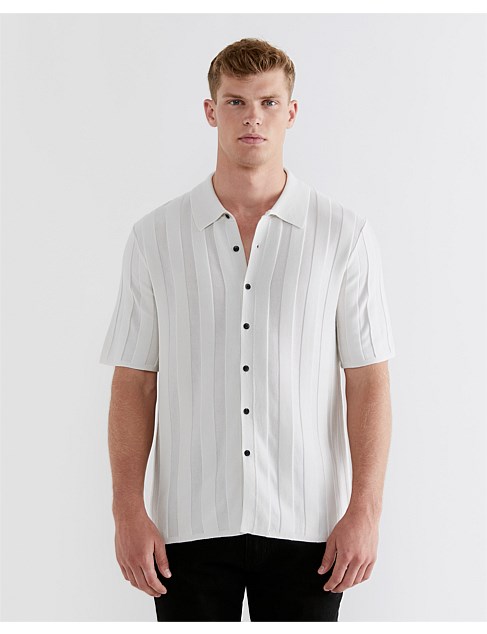 SPENCER BUTTON THRU KNIT SHIRT