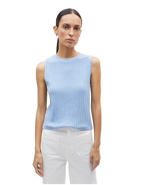 RIBBED TEXTURED SHELL TOP