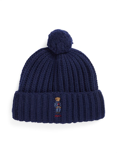 POLO BEAR RIB POM-POM BEANIE HAT