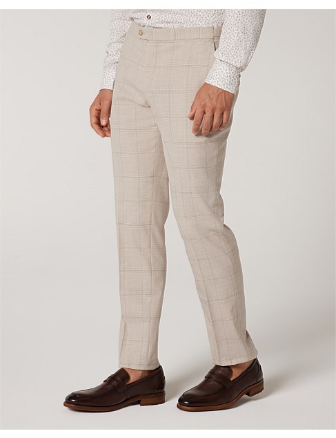 Slim Stretch Prince Of Wales Lightweight Tailored Pant