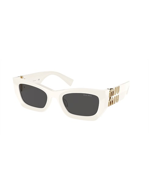 Rectangle WHITE DARK Sunglasses