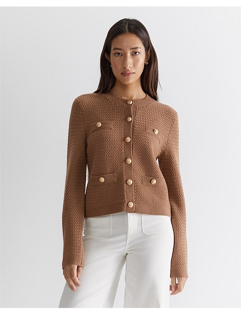 JOYCE MERINO WOOL CARDIGAN