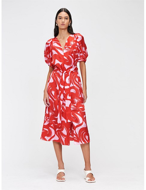 LIBERTINE WAVE SILK DRESS