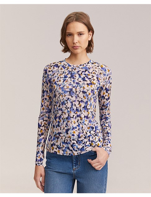 OPALIA LONG SLEEVE PRINTED TOP