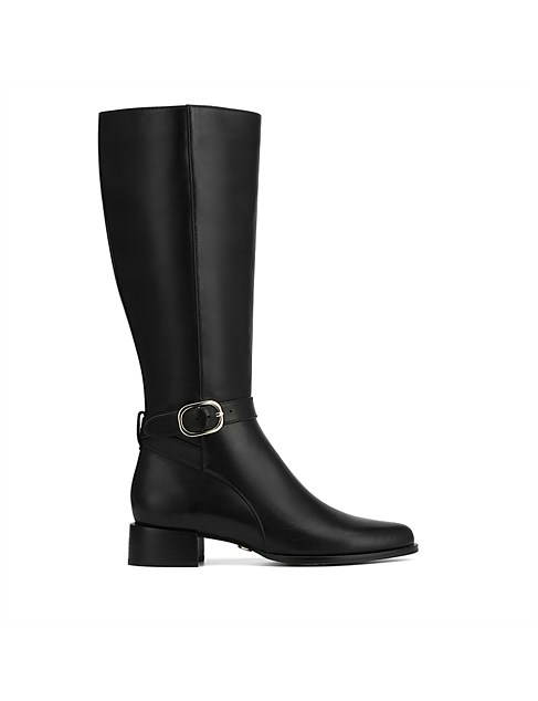 BENJI Black Leather Long Boot