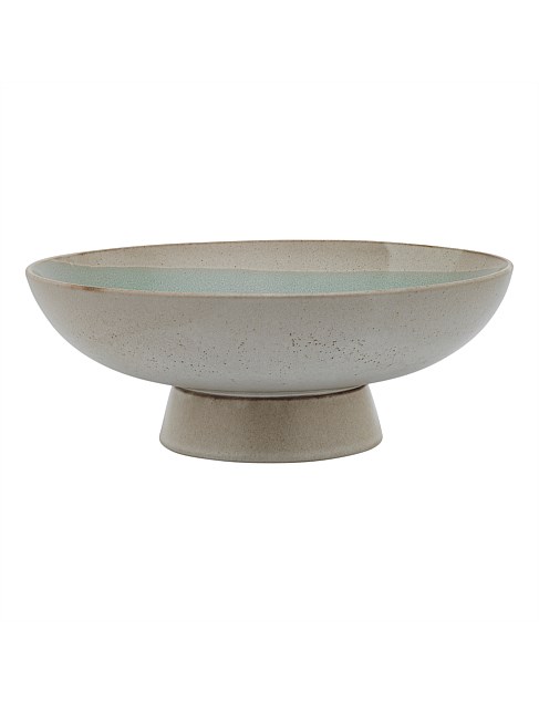 GALET FOOTED BOWL 23CM SAGE