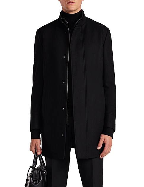 DOUBLE COLLAR MELTON COAT