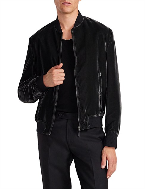 VELVET BOMBER JACKET