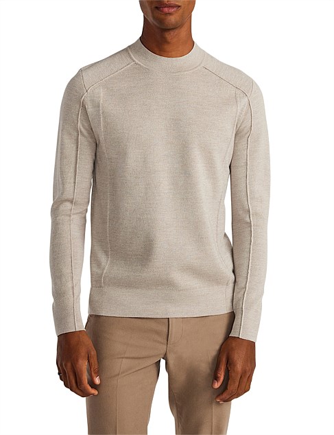 MOCK NECK MERINO SWEATER