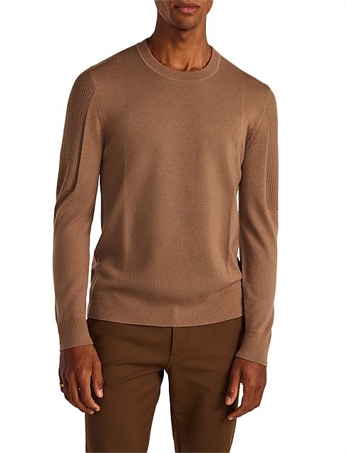 PANELLED MERINO SWEATER