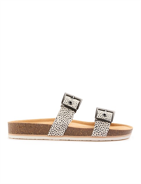 SANDY III LEOPARD SPOT SLIDE SANDAL