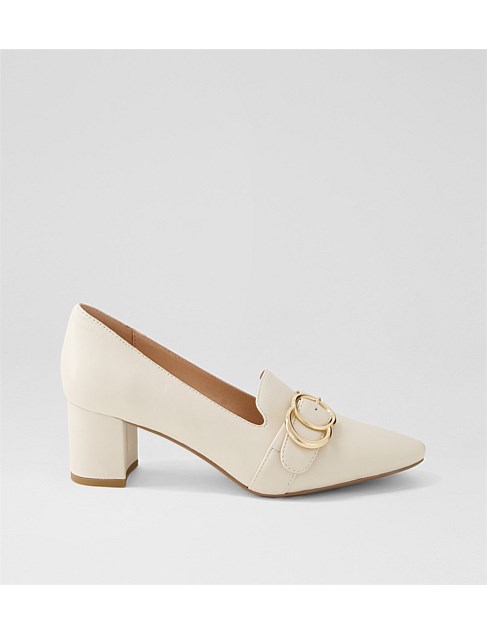 Leelar Cream Leather Heels