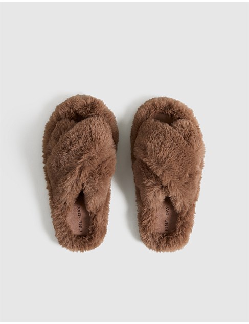 TRANQUIL- FAUX FUR SLIPPERS