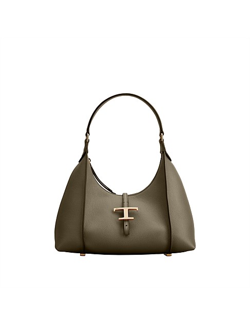 T TIMELESS HOBO BAG IN LEATHER SMALL