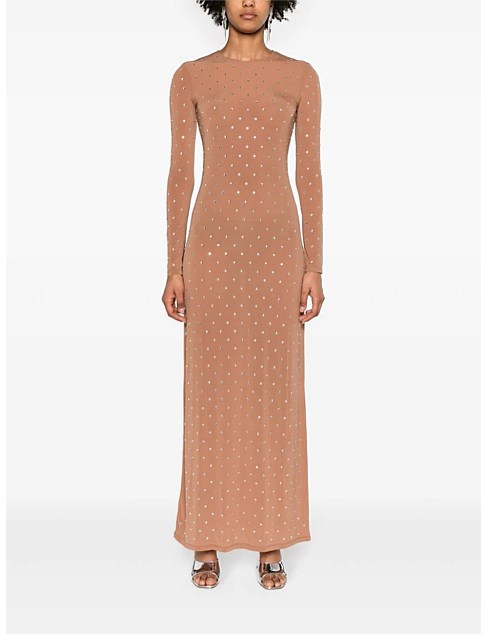 Hotfix Long Sleeve Maxi Dress