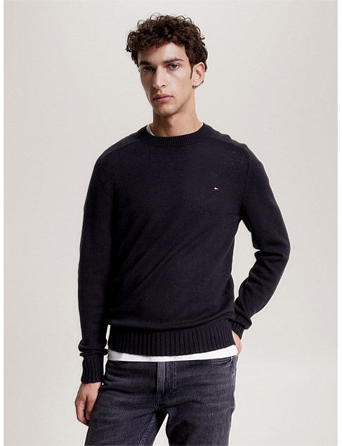 MULTI HTR MERINO CREW NECK