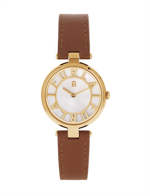 NEW CLUB GOLD BROWN LEATHER STRAP