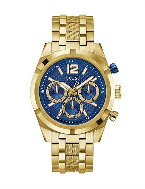 RESISTANCE BLUE DIAL GOLD BRACELET WATCH