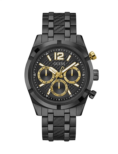 RESISTANCE BLACK DIAL BLACK BRACELET WATCH