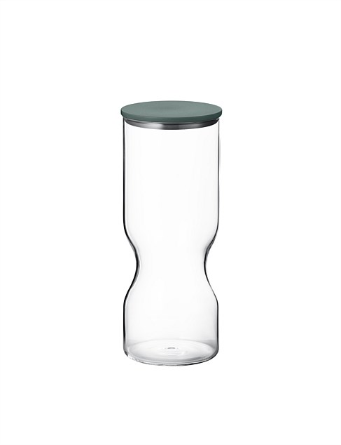 ALFREDO CANISTER LARGE GLASS & GREEN 1.5L