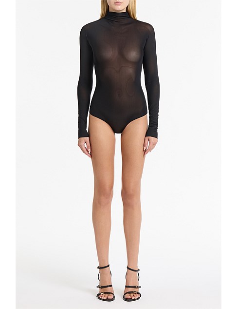 BLACK PURA MESH BODYSUIT