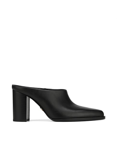 HAU Black Leather Mule