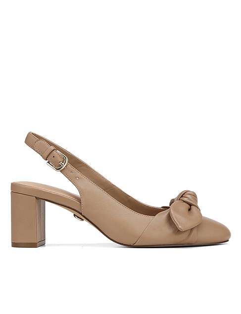 KAYE Hazelnut Leather Slingback