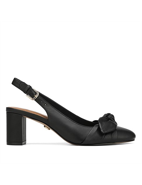 KAYE Black Leather Slingback