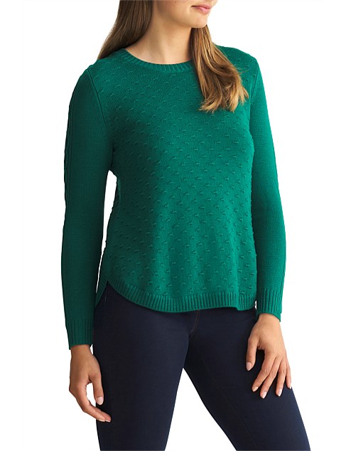 MERINO WOOL POPCORN JUMPER