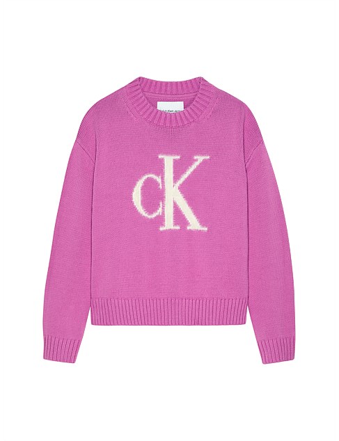 FLUFFY MONOGRAM SWEATER