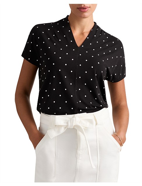 RAELYNN POLKA DOT JERSEY TOP