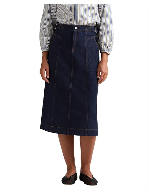 JUNE A-LINE DENIM SKIRT