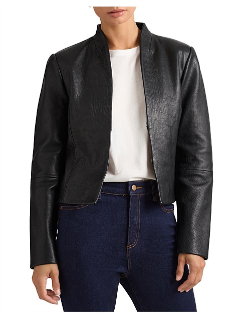 CHELSEA CROPPED LEATHER JACKET